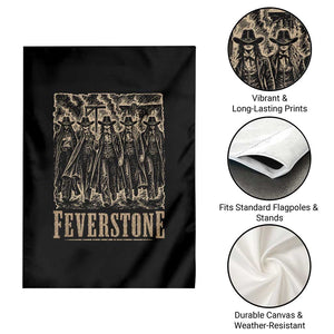 Vintage Feverstone Cowgirls Wild West Outlaw Legends Garden Flag