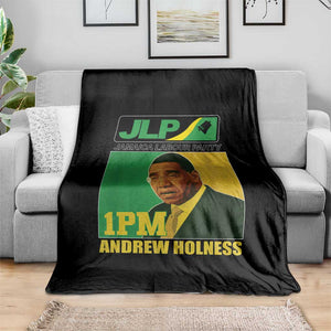 1PM Andrew Holness JPL Supporter Throw Blanket Jamaica Labor Party Jamaican Political Pride TS02 Print Your Wear