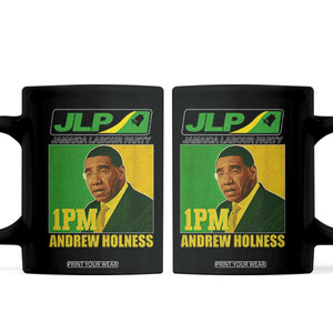 1PM Andrew Holness JPL Supporter Coffee Mug Jamaica Labor Party Jamaican Political Pride TS02 Black Print Your Wear