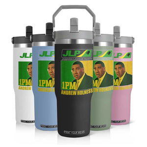 1PM Andrew Holness JPL Supporter Flip Straw Tumbler Jamaica Labor Party Jamaican Political Pride TS02 Print Your Wear
