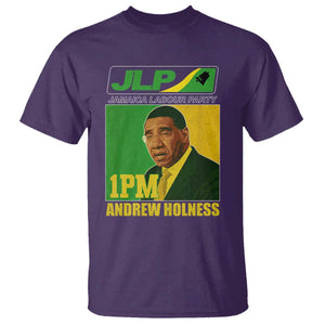 1PM Andrew Holness JPL Supporter T Shirt Jamaica Labor Party Jamaican Political Pride TS02 Purple Print Your Wear