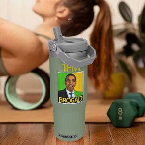 1PM BROGAD JLP Supporter Andrew Holness Flip Straw Tumbler Jamaica Labor Party Politics TS02 One Size: 30 oz Moss Green Print Your Wear