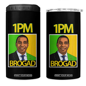 1PM BROGAD JLP Supporter Andrew Holness 4 in 1 Can Cooler Tumbler Jamaica Labor Party Politics TS02 One Size: 16 oz Black Print Your Wear