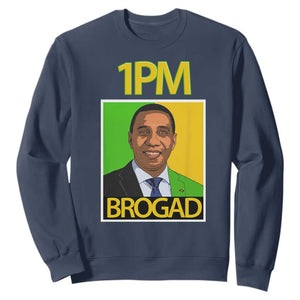 1PM BROGAD JLP Supporter Andrew Holness Sweatshirt Jamaica Labor Party Politics TS02 Navy Print Your Wear