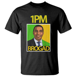 1PM BROGAD JLP Supporter Andrew Holness T Shirt Jamaica Labor Party Politics TS02 Black Print Your Wear