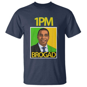 1PM BROGAD JLP Supporter Andrew Holness T Shirt Jamaica Labor Party Politics TS02 Navy Print Your Wear