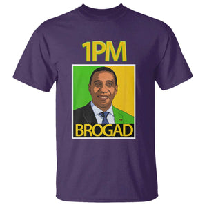 1PM BROGAD JLP Supporter Andrew Holness T Shirt Jamaica Labor Party Politics TS02 Purple Print Your Wear