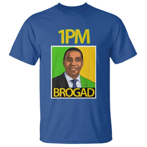 1PM BROGAD JLP Supporter Andrew Holness T Shirt Jamaica Labor Party Politics TS02 Royal Blue Print Your Wear