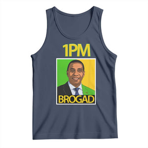 1PM BROGAD JLP Supporter Andrew Holness Tank Top Jamaica Labor Party Politics TS02 Navy Print Your Wear