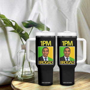 1PM BROGAD JLP Supporter Andrew Holness Tumbler With Handle Jamaica Labor Party Politics TS02 Print Your Wear