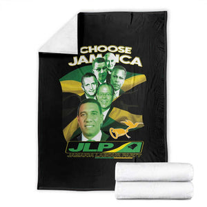 Choose Jamaica JLP Supporter Throw Blanket Patriotic Leaders Jamaica Jamaica Labor Party Politics TS02 Black Print Your Wear
