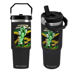 Choose Jamaica JLP Supporter Flip Straw Tumbler Patriotic Leaders Jamaica Jamaica Labor Party Politics TS02 One Size: 30 oz Black Print Your Wear