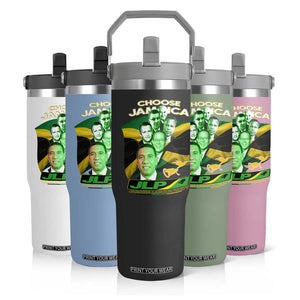 Choose Jamaica JLP Supporter Flip Straw Tumbler Patriotic Leaders Jamaica Jamaica Labor Party Politics TS02 Print Your Wear