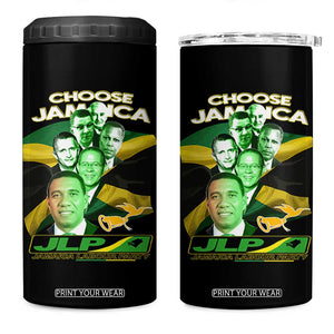Choose Jamaica JLP Supporter 4 in 1 Can Cooler Tumbler Patriotic Leaders Jamaica Jamaica Labor Party Politics TS02 One Size: 16 oz Black Print Your Wear