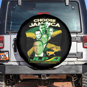 Choose Jamaica JLP Supporter Spare Tire Cover Patriotic Leaders Jamaica Jamaica Labor Party Politics TS02 No hole Black Print Your Wear