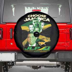 Choose Jamaica JLP Supporter Spare Tire Cover Patriotic Leaders Jamaica Jamaica Labor Party Politics TS02 Black Print Your Wear
