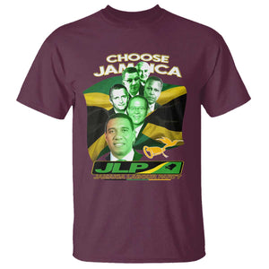 Choose Jamaica JLP Supporter T Shirt Patriotic Leaders Jamaica Jamaica Labor Party Politics TS02 Maroon Print Your Wear