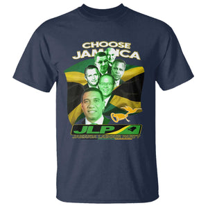 Choose Jamaica JLP Supporter T Shirt Patriotic Leaders Jamaica Jamaica Labor Party Politics TS02 Navy Print Your Wear