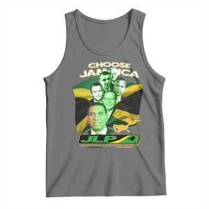 Choose Jamaica JLP Supporter Tank Top Patriotic Leaders Jamaica Jamaica Labor Party Politics TS02 Black Heather Print Your Wear