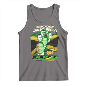 Choose Jamaica JLP Supporter Tank Top Patriotic Leaders Jamaica Jamaica Labor Party Politics TS02 Deep Heather Print Your Wear
