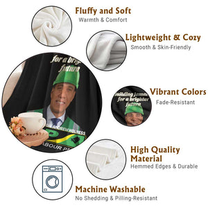 Dr Most Hon Andrew Holness JLP Supporter Throw Blanket Building Jamaica for a Brighter Future Jamaica Labor Party Politics TS02 Print Your Wear