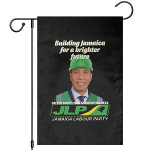 Dr Most Hon Andrew Holness JLP Supporter Garden Flag Building Jamaica for a Brighter Future Jamaica Labor Party Politics TS02 Black Print Your Wear