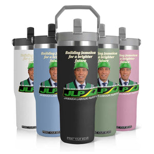 Dr Most Hon Andrew Holness JLP Supporter Flip Straw Tumbler Building Jamaica for a Brighter Future Jamaica Labor Party Politics TS02 Print Your Wear