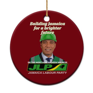 Dr Most Hon Andrew Holness JLP Supporter Ceramic Ornament Building Jamaica for a Brighter Future Jamaica Labor Party Politics TS02 1pc Red Print Your Wear