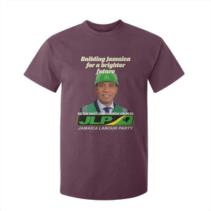 Dr Most Hon Andrew Holness JLP Supporter T Shirt For Kid Building Jamaica for a Brighter Future Jamaica Labor Party Politics TS02 Maroon Print Your Wear