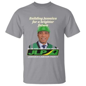 Dr Most Hon Andrew Holness JLP Supporter T Shirt Building Jamaica for a Brighter Future Jamaica Labor Party Politics TS02 Sport Gray Print Your Wear