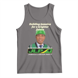 Dr Most Hon Andrew Holness JLP Supporter Tank Top Building Jamaica for a Brighter Future Jamaica Labor Party Politics TS02 Deep Heather Print Your Wear