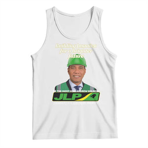 Dr Most Hon Andrew Holness JLP Supporter Tank Top Building Jamaica for a Brighter Future Jamaica Labor Party Politics TS02 White Print Your Wear
