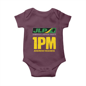 1PM Andrew Holness Baby Onesie Support JLP Jamaica Labour Party TS02 Maroon Print Your Wear