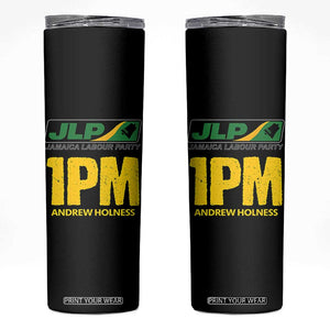 1PM Andrew Holness Skinny Tumbler Support JLP Jamaica Labour Party TS02 Black Print Your Wear