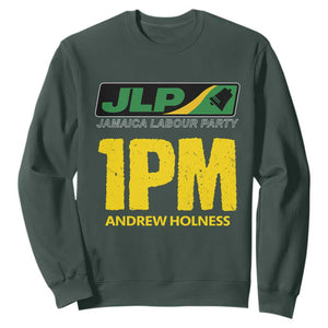 1PM Andrew Holness Sweatshirt Support JLP Jamaica Labour Party TS02 Dark Forest Green Print Your Wear