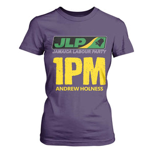 1PM Andrew Holness T Shirt For Women Support JLP Jamaica Labour Party TS02 Purple Print Your Wear