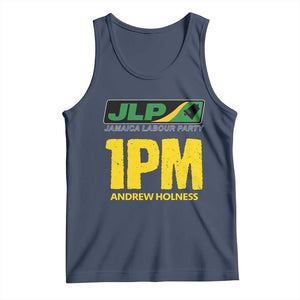 1PM Andrew Holness Tank Top Support JLP Jamaica Labour Party TS02 Navy Print Your Wear