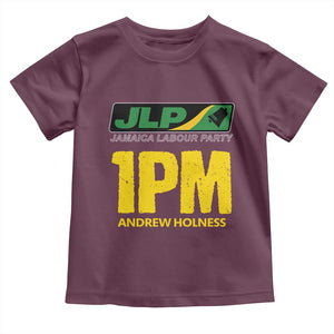 1PM Andrew Holness Toddler T Shirt Support JLP Jamaica Labour Party TS02 Maroon Print Your Wear