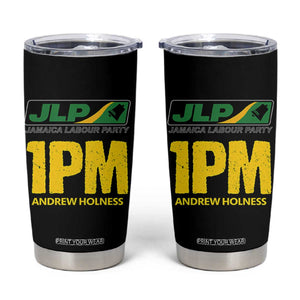 1PM Andrew Holness Tumbler Cup Support JLP Jamaica Labour Party TS02 Black Print Your Wear