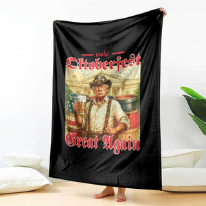 Make Oktoberfest Great Again Throw Blanket Funny Trump Patriotic Beer Festival Parody TS02 Print Your Wear