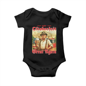 Make Oktoberfest Great Again Baby Onesie Funny Trump Patriotic Beer Festival Parody TS02 Black Print Your Wear