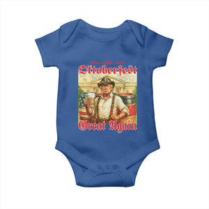 Make Oktoberfest Great Again Baby Onesie Funny Trump Patriotic Beer Festival Parody TS02 Royal Blue Print Your Wear