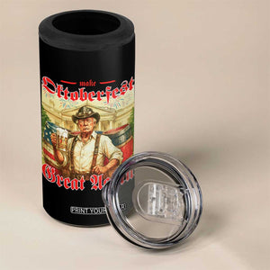 Make Oktoberfest Great Again 4 in 1 Can Cooler Tumbler Funny Trump Patriotic Beer Festival Parody TS02 Print Your Wear