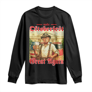 Make Oktoberfest Great Again Long Sleeve Shirt Funny Trump Patriotic Beer Festival Parody TS02 Black Print Your Wear