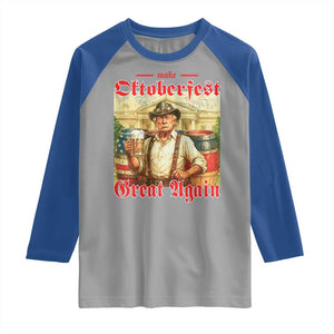 Make Oktoberfest Great Again Raglan Shirt Funny Trump Patriotic Beer Festival Parody TS02 Sport Gray Royal Print Your Wear