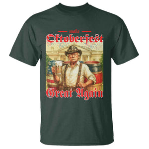 Make Oktoberfest Great Again T Shirt Funny Trump Patriotic Beer Festival Parody TS02 Dark Forest Green Print Your Wear