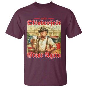 Make Oktoberfest Great Again T Shirt Funny Trump Patriotic Beer Festival Parody TS02 Maroon Print Your Wear