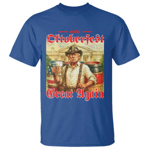 Make Oktoberfest Great Again T Shirt Funny Trump Patriotic Beer Festival Parody TS02 Royal Blue Print Your Wear