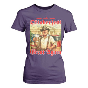 Make Oktoberfest Great Again T Shirt For Women Funny Trump Patriotic Beer Festival Parody TS02 Purple Print Your Wear
