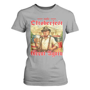 Make Oktoberfest Great Again T Shirt For Women Funny Trump Patriotic Beer Festival Parody TS02 Sport Gray Print Your Wear